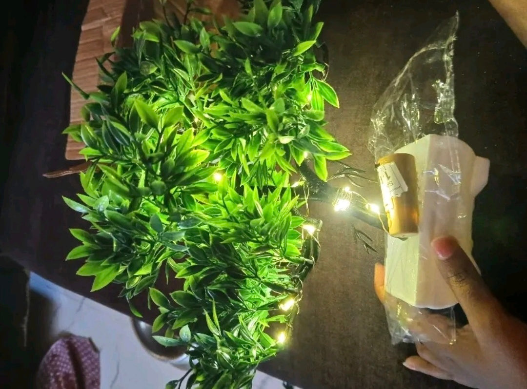 Realistic artificial plant with pot for gift items