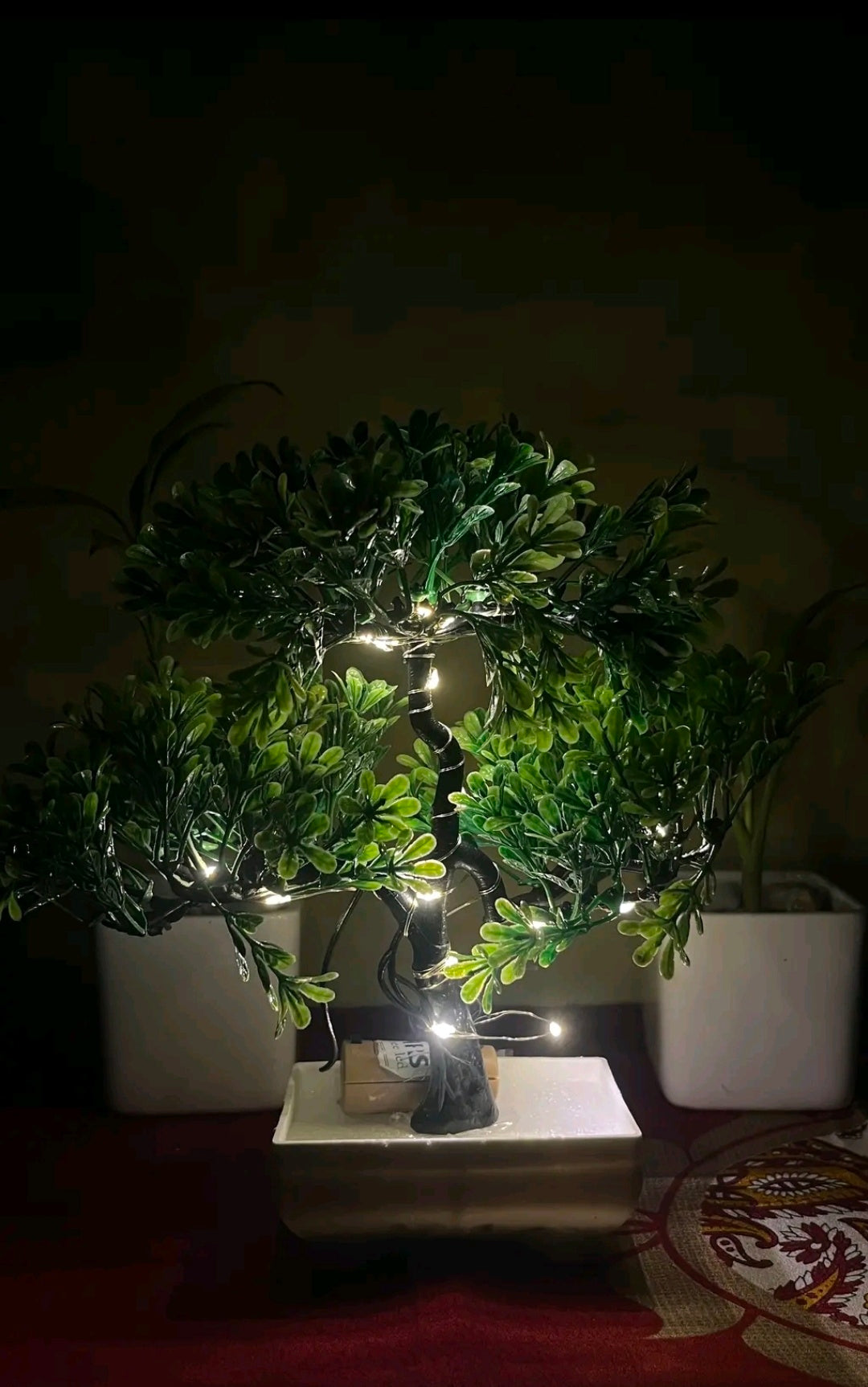 Realistic artificial plant with pot for gift items